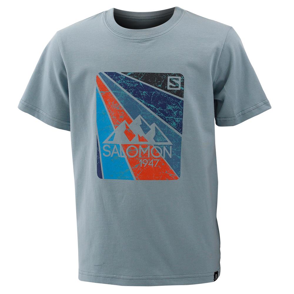 Salomon Israel CARSON SS B - Kids T shirts - Blue (HBRY-68924)